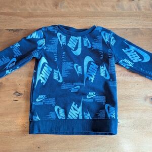 Nike Toddler Boys Blue Long Sleeves Sweatshirt Size 4T